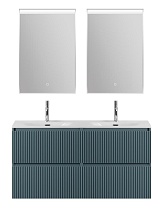 Мебель для ванной BelBagno Uno 120 см, 4 ящика, Голубой матовый