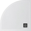 Поддон для душа BelBagno TRAY-MR-UNO-R-80-550-35-W-NO 80x80 белый, накладка черный