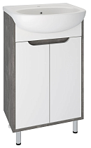 Тумба с раковиной Runo Эко 50 см железный камень