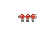Коллектор VRT 3/4&quot;x1/2&quot;, с регулировочными вентилями, 3 выхода 524077