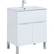 Мебель для ванной Aquanet Алвита New 70 см 1 ящик, 2 дверцы белый матовый