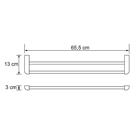 Полотенцедержатель WasserKRAFT Kammel K-8340, двойной