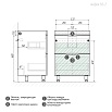 Мебель для ванной Grossman Виста 58 см напольная, белый глянец