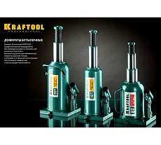 Гидравлический бутылочный телескопический домкрат Kraftool 10 т, 170-430 мм 43463-10