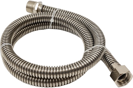 Подводка для газа СТМ ГАЗ сильфонная, 1/2", гайка-штуцер, 100 см CGHM1210