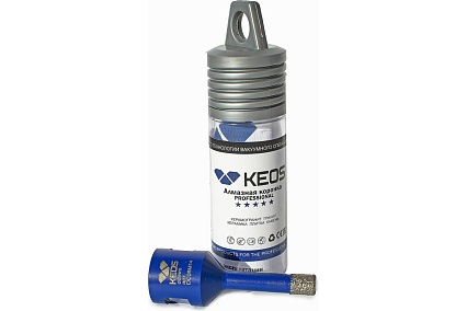 Коронка алмазная по керамограниту PRO 8 мм, M14, с воском KEOS DC08M14