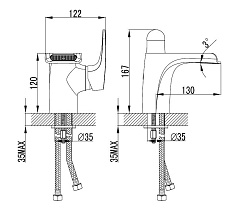 Смеситель для раковины Lemark Shift LM4346C