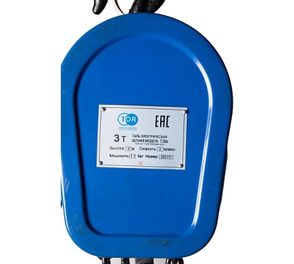 Электрическая таль Tor цепная ТЭШ DHP 1,0 т 6 м 1281062
