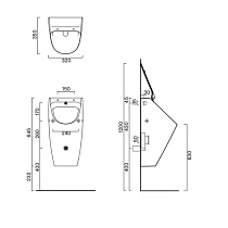 Писсуар Catalano Comfort 0932641001 белый глянец