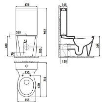 Чаша для унитаза Creavit Amorf AF310.00100