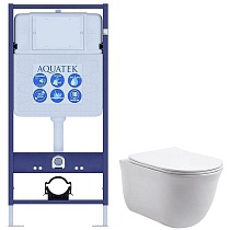 Подвесной унитаз SET Aquatek Классик Т с инсталляцией