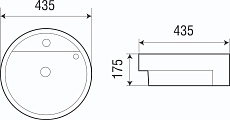 Раковина WeltWasser Deilbach 4003 43.5 см, 10000003883 белый глянец