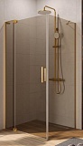 Душевой уголок Cezares Slider SLIDER-AH-1-90-90/100-BR-BORO 90x90/100 бронзовое, брашированное золото