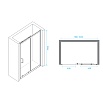 Душевая дверь RGW Passage PA-14W 100x195, прозрачное стекло, белый