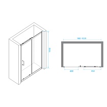Душевая дверь RGW Passage PA-14W 100x195, прозрачное стекло, белый