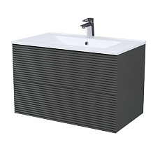 Тумба с раковиной Iddis Bild 80 см темно-серый BIL80G0i95K