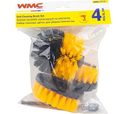 Щетки сменные для уборки, химчистки автомобиля, набор 4 предмета WMC TOOLS WMC-7713(58508)