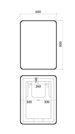 Зеркало Iddis Cloud X 60x80 см с подсветкой, антипар CLX60T0i98