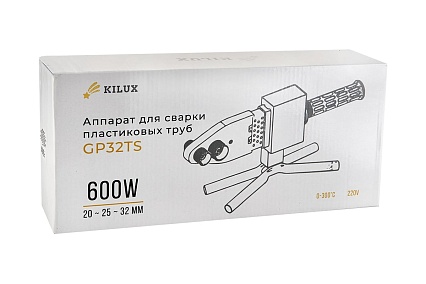 Аппарат для сварки пластиковых труб Kilux 600Вт, 3 насадок 20-32мм GP32TS