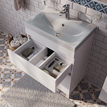 Мебель для ванной Iddis Zodiac 60 см напольная с ящиками, белый