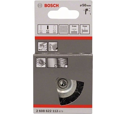 Щетка дисковая (50 мм; 6 мм) Bosch 2608622112