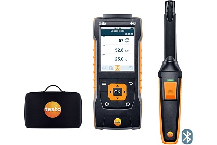 Комплект 440 Testo с Bluetooth зондом СО2 и кейсом 0563 4405