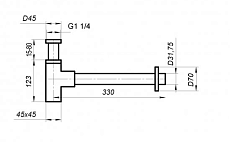 Сифон для раковины BelBagno BB-SMQ2-01 хром