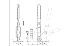 Зажим с вертикальной рукоятью HS CLAMP HS-101-H