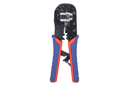 Пресс-клещи для штекеров RJ 45 Knipex 3-в-1, кол-во гнёзд: 1, 8-пин 8P8C, резка и зачистка кабеля, 190 мм KN-975113