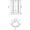 Душевой уголок Тритон Стандарт А 100x100, стекло лен