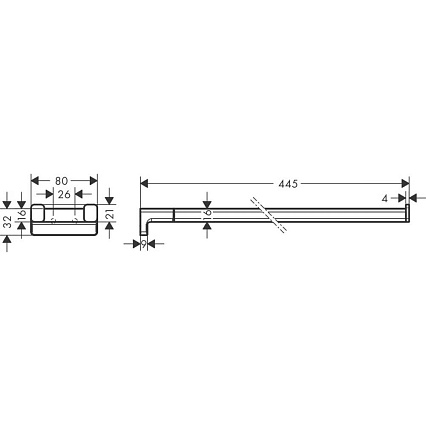 Вешалка для полотенец Hansgrohe AddStoris 41770990 полированное золото