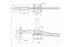 Зажим с горизонтальной рукоятью HS CLAMP HS-20235