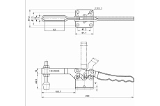 Зажим с горизонтальной рукоятью HS CLAMP HS-20235
