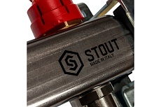 Коллектор из нержавеющей стали с расходомерами STOUT 13 выходов SMS 0917 000013