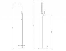 Напольный смеситель Abber Wasser Kreis AF8141RG розовое золото