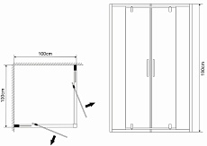 Душевой уголок Grossman Forta GR-1010Fo 100x100 прозрачный, хром