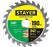Диск пильный по дереву Stayer Fast 190x30/20 мм; 24T 3680-190-30-24_z01
