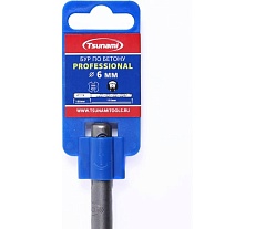Бур по бетону SDS-plus Professional 6x160 мм Tsunami T10610200006160