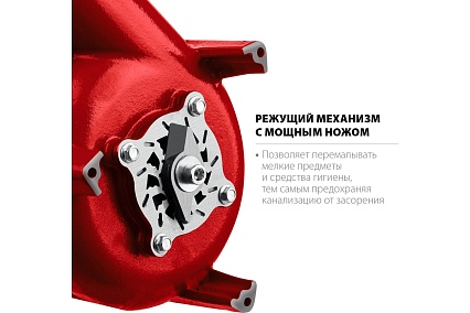 Фекальный насос с режущим механизмом Зубр НПФ-450-Р