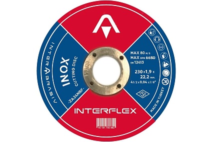 Круг отрезной по нержавеющей стали Inox 230х1.9х22.23 мм Interflex 4687202817986