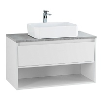 Мебель для ванной BelBagno Kraft 90 см со столешницей, 1 ящик, полка Bianco Opaco