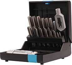 Набор метчиков комплектных VOLKEL M3-M12 HSSE DIN352 (+ вороток) 23пр V47055