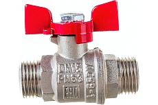 Шаровой кран Valfex PREMIUM для воды, 1/2" НР/НР, бабочка VF.219.NB1.012.PREMIUM