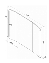 Зеркало Art&Max Trento 100x80 с подсветкой, AM-Tre-1000-800-DS-F