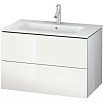 Тумба с раковиной Duravit L-Cube 83 2 ящика белый