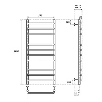 Полотенцесушитель водяной Point PN09150 П10 50x100, хром