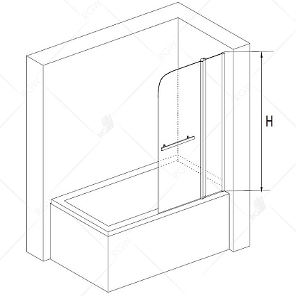 Шторка для ванны RGW Screens SC-12 102x150 прозрачное