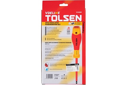 Набор диэлектрических отверток TOLSEN 8 предметов V32408