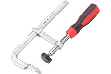 Цельнометаллическая струбцина с защитными колпачками REKON RF07-120-60 с эргономичной рукояткой из пластика 058201