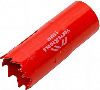 Коронка биметаллическая по металлу 18 мм Vertextools 2525-18